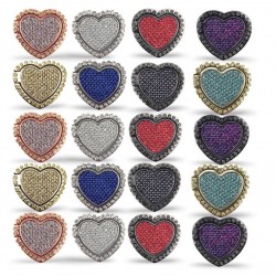 20бр. (стек) Ринг Пръстен Форма Сърце за Телефон Брукат