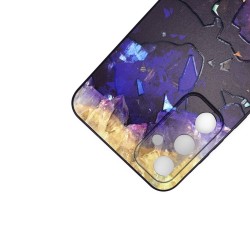 Шарен Кейс TP-40 за iPhone 16 Plus (покриващ камерата) - Жълт Лилав Камък