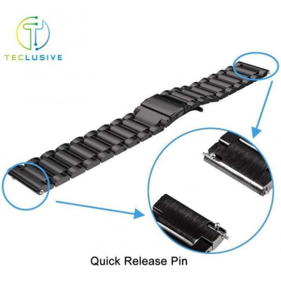 Метална каишка BN-16 за Smart Watch Часовник 22mm - Черен