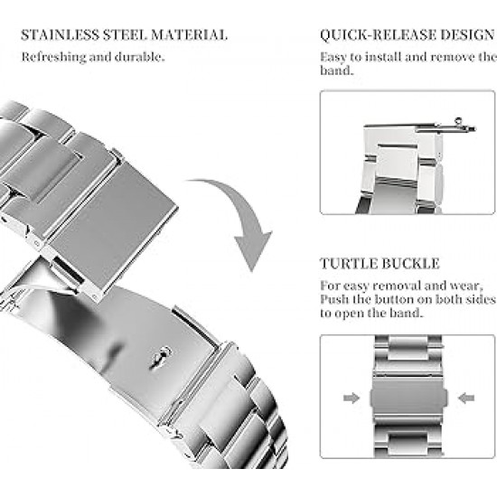 Метална каишка BN-16 за Smart Watch Часовник 20mm - Сив/Златист