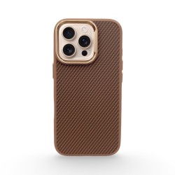 Premium Carbon Case TP-103 за iPhone 15 - Titanium Златист