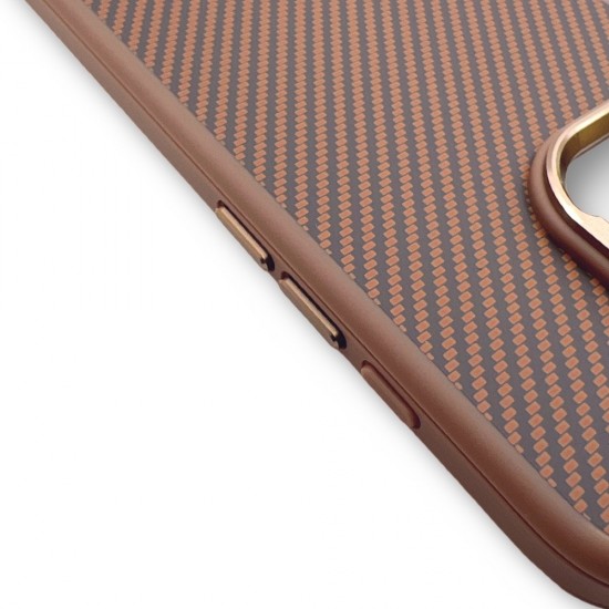 Premium Carbon Case TP-103 за iPhone 15 Pro - Titanium Златист