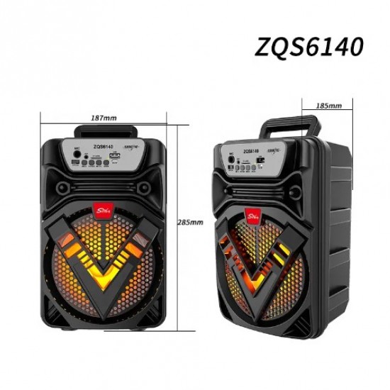 ZQS6142 Портативна Двойна Караоке 6.5'' Sing-e 1500mAH тонколона+жичен микрофон