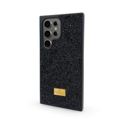 Кейс за телефон с камъни D130 за iPhone 16 Plus (Черен)