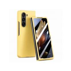 PVC Цветен кейс за Samsung Z FOLD 5 от 2 части - Жълт