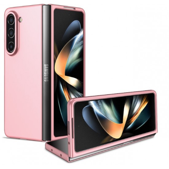 Z16 PVC case за Samsung Z Fold 6 от 2 части - Бебешко Розово