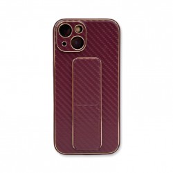 Противоударен кейс със стойка TP-36 за iPhone 15 Plus - Бордо