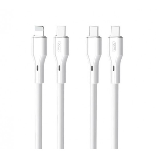 Кабел XO-NB-Q231B Fast 60W Type-C към Type-C 1M - Бял