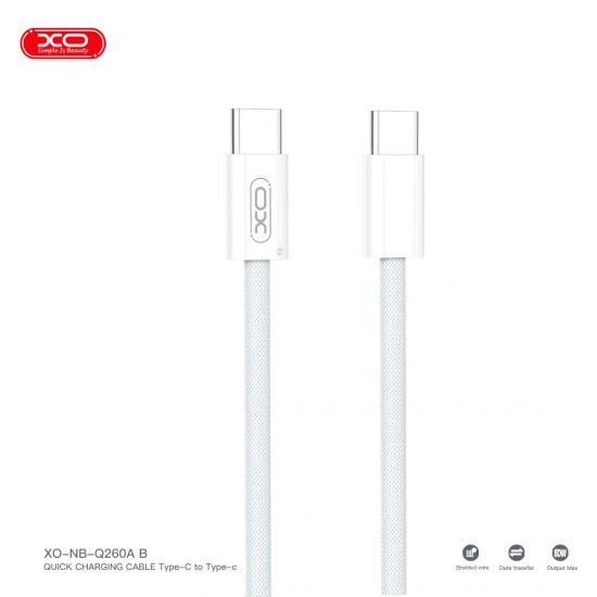 Кабел XO NB-Q260A Fast 60W. Type-C към Type-C