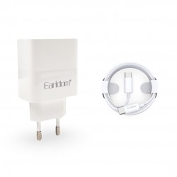 EARLDOM EU32 38W зарядно с 2 изх. USB-C+USB и кабел Type-C към Type-C
