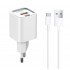 20W LDNIO A2318C С 2 изх. USB+USB-C с кабел USB към USB-C компактно