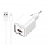 20W LDNIO A2318C С 2 изх. USB+USB-C с кабел USB към Lightning компактно