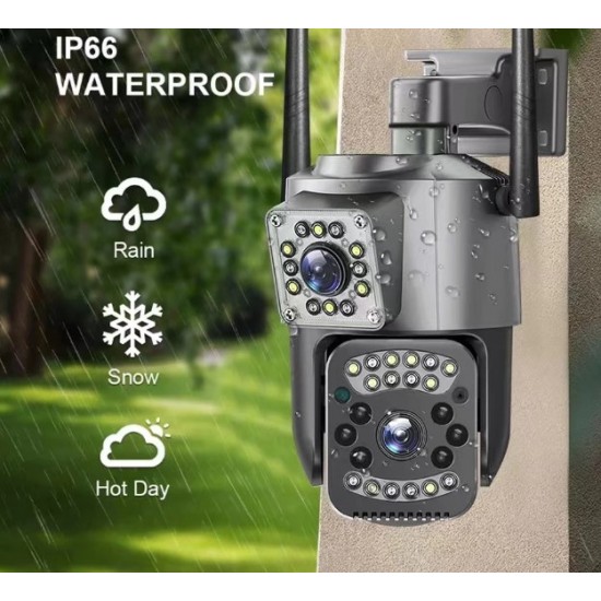 SC03  ( APP:V380PRO ) 1080P IP+4G SIM+LAN 300W Камера 3.0MP 3.6mm Външна/Вътрешна охранителна камера