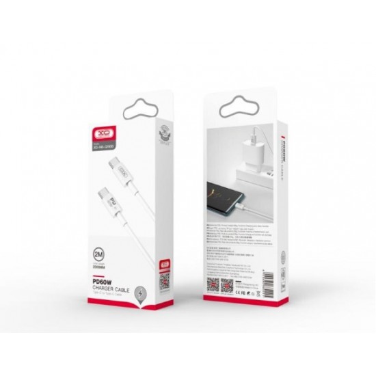 Кабел XO NB-Q190B Fast 60W. Type-C към Type-C 2M