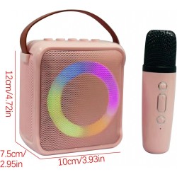 K1 Караоке Bluetooth колона с 1бр. микрофон (Розов)