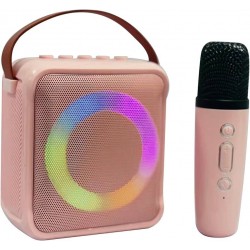 K1 Караоке Bluetooth колона с 1бр. микрофон (Розов)
