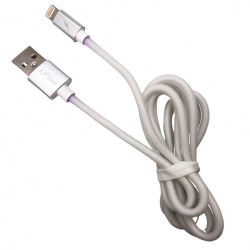 Силиконов кабел L✮Star LS-09 USB към Lightning - Бял