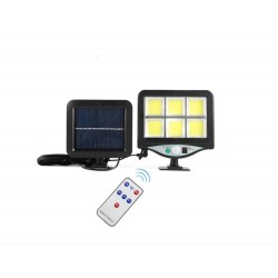 BK-128-6 COB 6 диода Лампа за улично осветление със соларен панел и датчик за движение