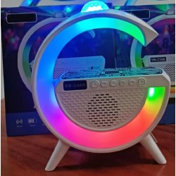 Bluetooth Тонколонка Led Лампа YN-2366 (LED, AUX, USB, FM, microSD) , безжично зареждане, будилник