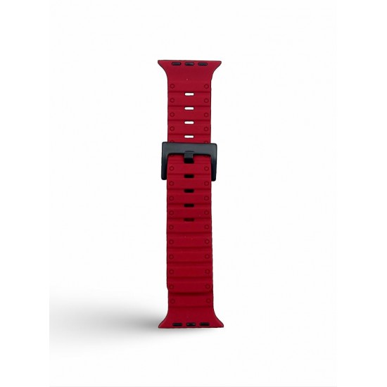 Ocean Band BN-12 Apple Watch каишка iWatch 42/44/45/49mm - Червен