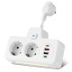 Разклонител BKL-502EU (бял) Overload Protection 3250W, 100-250V, 50/60Hz, QC PD 20W 