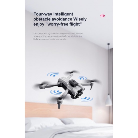 Дрон К9 Aerial Drone 4K HD GPS с 3 лещи сгъваем с калъф за носене и 2 батерии