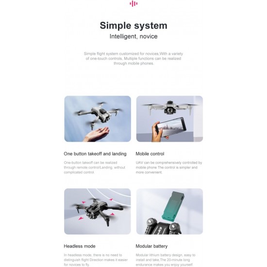 Дрон К9 Aerial Drone 4K HD GPS с 3 лещи сгъваем с калъф за носене и 2 батерии