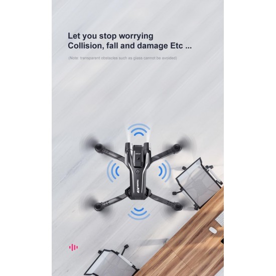 Дрон К9 Aerial Drone 4K HD GPS с 3 лещи сгъваем с калъф за носене и 2 батерии