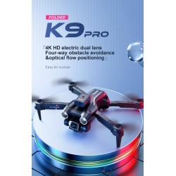 Дрон К9 Aerial Drone 4K HD GPS с 3 лещи сгъваем с калъф за носене и 2 батерии