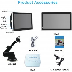 Apple CARPLAY Android Auto Смарт Нави C70-D за кола 7 инча тъчскрийн  +камера