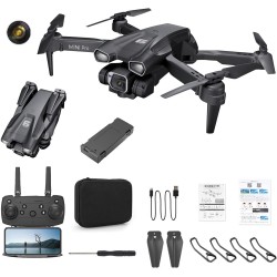 Дрон H66 Aerial Drone 4K HD с Wifi сгъваем с калъф за носене, с 2 батерии