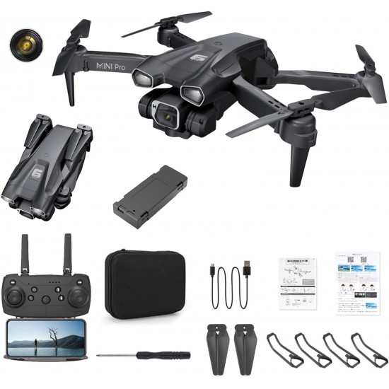 Дрон H66 Aerial Drone 4K HD с Wifi сгъваем с калъф за носене, с 2 батерии