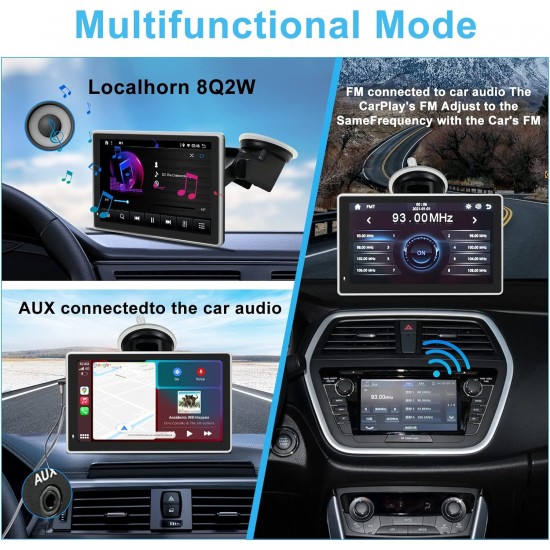 Apple CARPLAY Android Auto Смарт Нави C70-D за кола 7 инча тъчскрийн  +камера