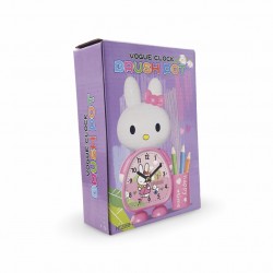 Будилник Vogue Clock Форма Котка за деца HY2068-1 - Розов
