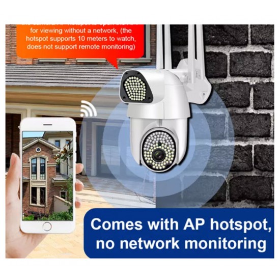 IP Камера Q135 3MP 1080P ( APP:V380PRO ) HD 360 градуса с микрофон и високоговорител и LED светлина