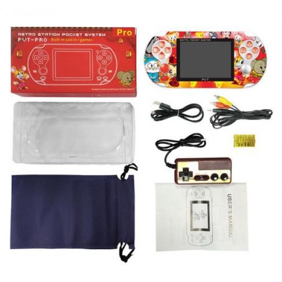 PVT-Pro Преносима игрова конзола Retro 500 игри в 1