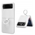 Z15 Silicone case+Пръстен за Samsung Z Flip 4 от 2 части - Бял