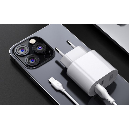 Зарядно XO-CE02A 20W 2вх. USB-C/USB SUPERFAST USB-C към USB-C