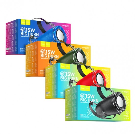 HC5 HOCO Безжична Тонколона BIG HORN” 15Wx2 3600mAh - Червен