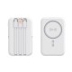 NJ25 PD 20W Magsafe с LED индикатор (ЧЕРЕН) 2 кабела USB-C и Lightning 10,000MAH Безжично Зареждане