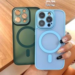 Луксозен кейс+Magsafe TP-27 +камера за iPhone 17 Pro Max - Тъмно Зелен