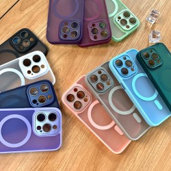 Луксозен кейс+Magsafe TP-27 +камера за Samsung S22 Ultra - Светло Лилав