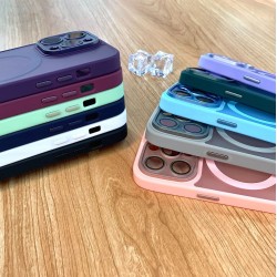 Луксозен кейс+MagsafeTP-27 +камера за Samsung S24 Ultra - Черен