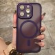 Луксозен кейс+Magsafe TP-27 +камера за Samsung S25 - Лилав