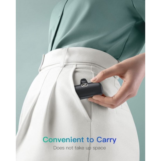 Компактна Външна батерия Powerbank PD20W Type-C LS-TC  5,000mAh - Черен