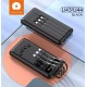WUW U44 2A POWER BANK С ВГРАДЕНИ КАБЕЛИ - 20,000 mAh - Черен