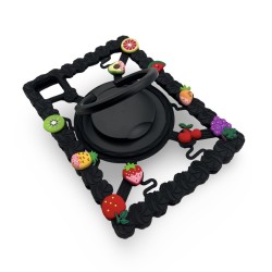 G79 Силик. Детски Калъф+стойка и плодове за Таблети 9", 10", 11" - Черен