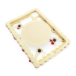 G79 Силик. Детски Калъф+стойка и плодове за Таблети 9", 10", 11" - Кремав