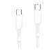 EARLDOM кабел EC-163C-C 60W USB-C към USB-C - Бял