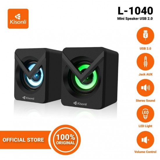Тонколони KISONLI L-1040 светещи AUX, 2x2.5W